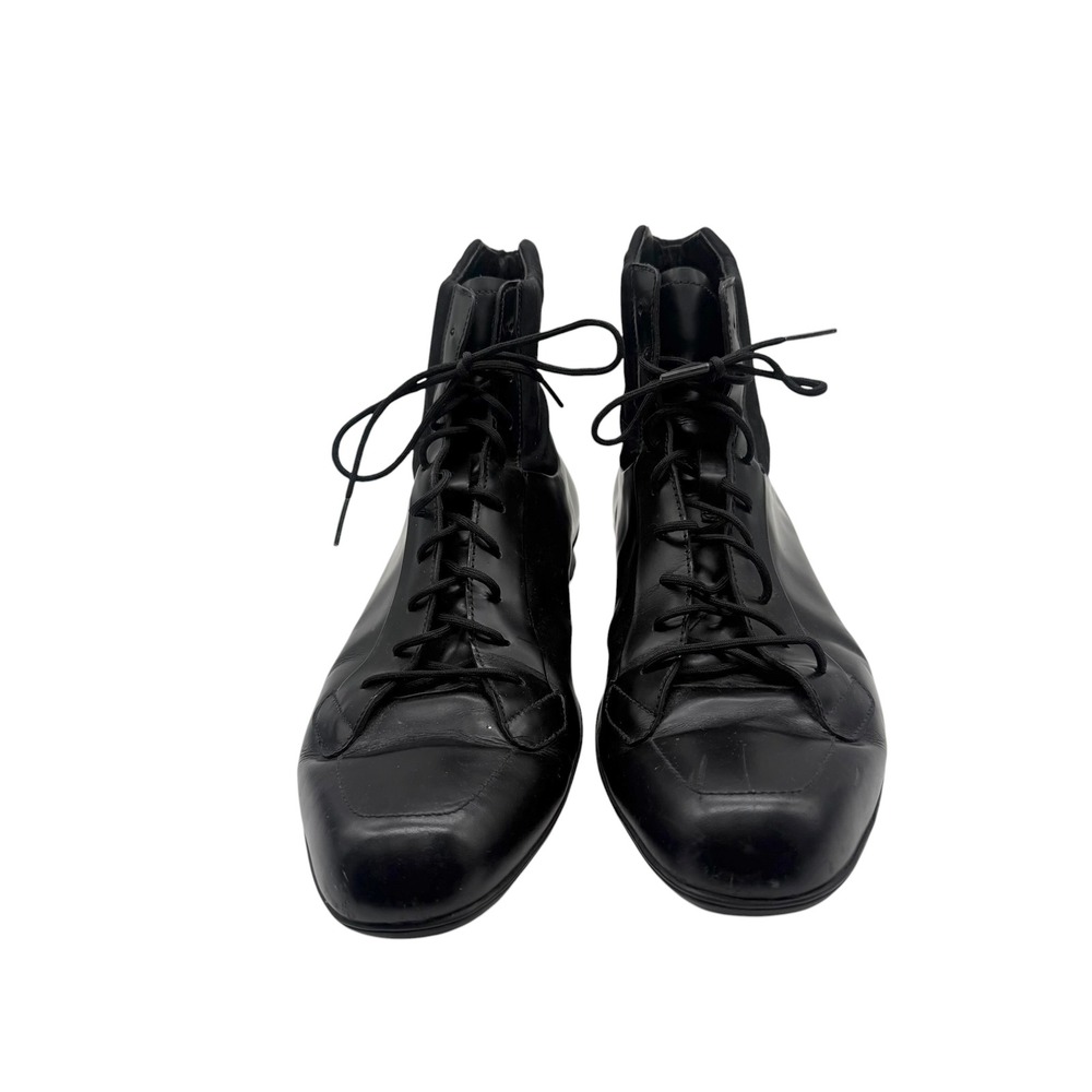 Prada Mens Black Leather High Top Boots 2T 1323 Size 9 - Picture 2 of 9